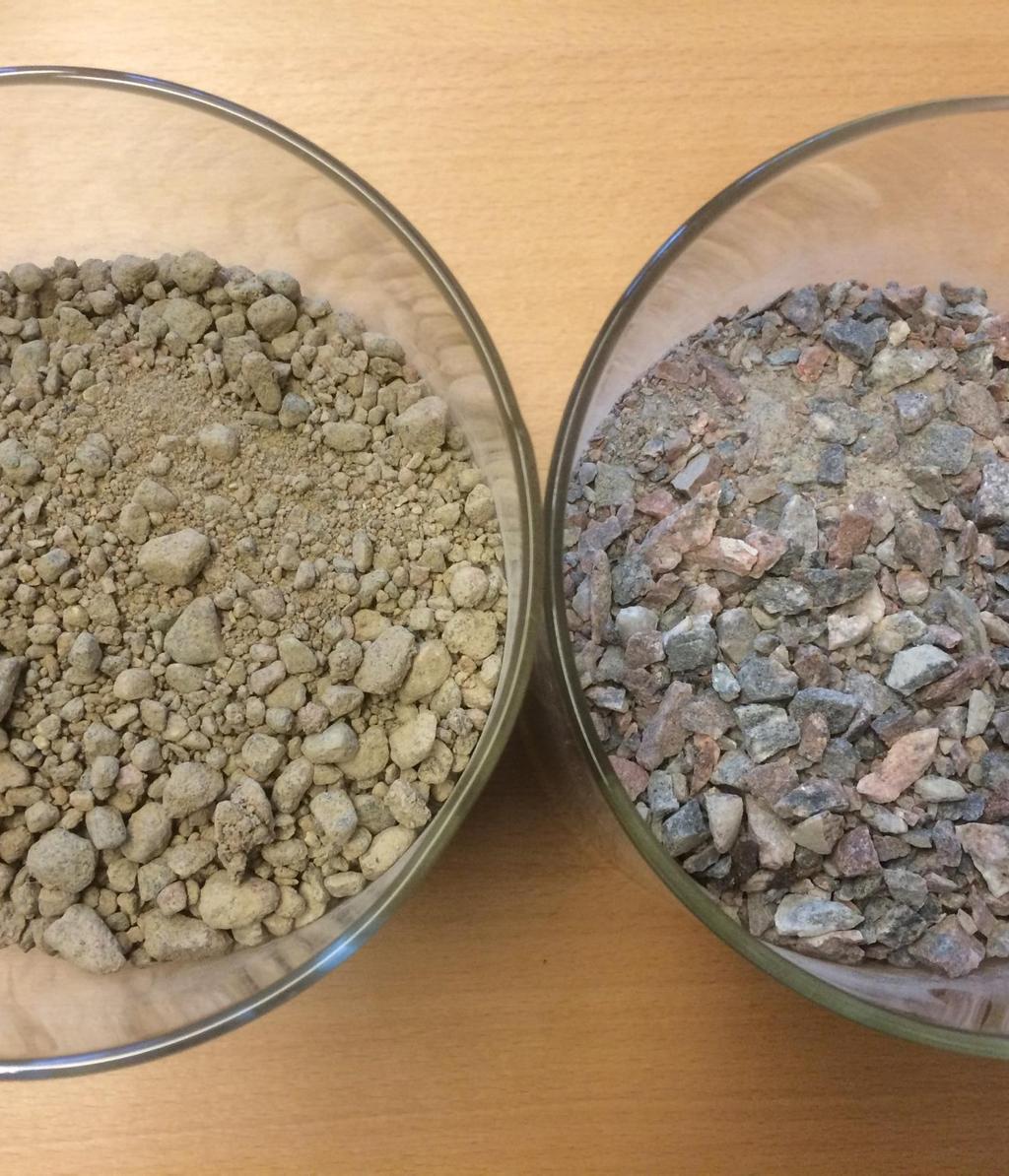 Filtermaterial i markbäddar Kolonnstudie bergkrossmaterial (jfr naturgrus) Bergkross lika bra BOD-avskiljning Motsv.