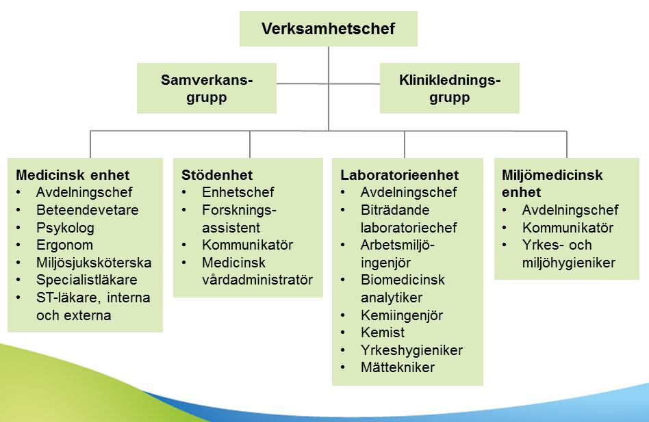 forskningsprocessen, utbildningsprocessen, miljömedicinska processen samt stödprocessen.