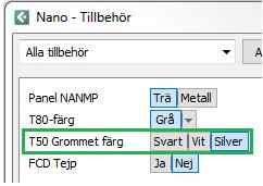 000] Nano / Nexus Grommet T50 har utökats med färg Silver. [174.