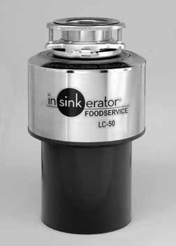 INSINKERATOR LC-50 Höjd: 69 mm Diameter: 206 mm Vikt: 5,9 kg