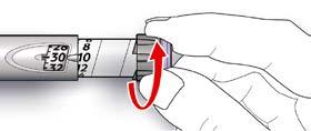 Byt nålen och försök igen. Om inget insulin kommer ut ur nålen efter att du bytt nål kan din SoloStar vara skadad. Använd inte denna SoloStar. Steg 4.