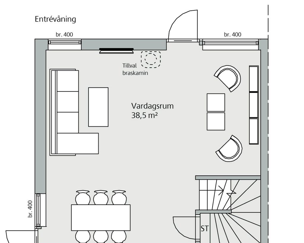 4 Entrévåning Huset finns