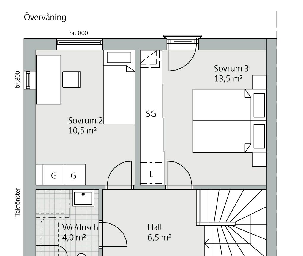 5 Övervåning Huset finns