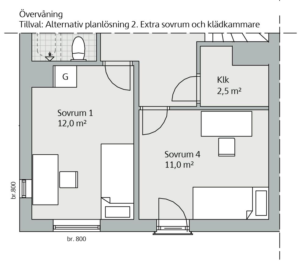 Mitt val 36 700 kr Övervåning alt 2 Allrummet