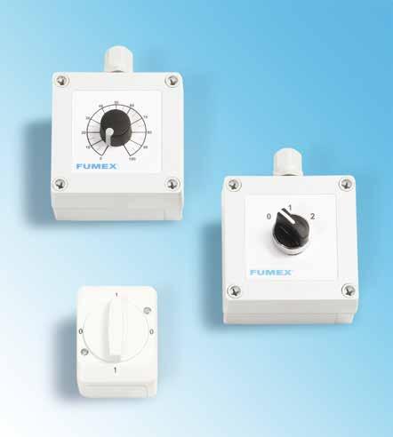 SFC PS/VSS/SB POTENTIMETER SFC PS SFC PS är en potentiometer för steglös reglering av fläktens varvtal via frekvensomvandlare med start och stopp funktion.