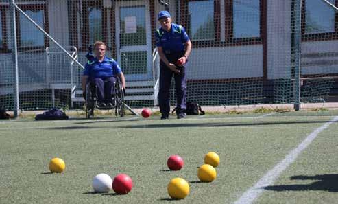 Boccia-DM utomhus 2018-06-09 Nynäs IP, Gävle Han vann i och för sig guldet, men han förlorade två gånger emot mig idag.
