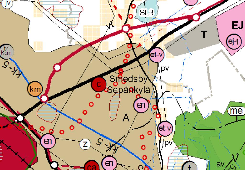 S i d a 12 Bild 8. Utdrag av Österbottens landskapsplan. Generalplan Delgeneralplanen för Smedsby godkändes i kommunfullmäktige den 25.4.2002 29.