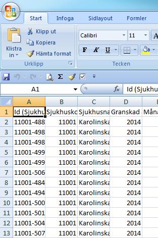 Dokumentet är skrivskyddat till dess att det sparats ner som Excel-dokument. 4.