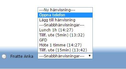 4.3 Ändra en hänvisning För att ändra befintlig hänvisning välj fliken Hänvisa min telefon. Gör så här för att ändra en befintlig hänvisning: 1. Klicka på den hänvisning du vill ändra 2.