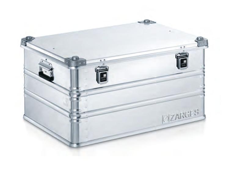 Aluminiumlådor/Universallåda K 470 1 låda 1 000 möjligheter: ZARGES K 470 är den perfekta lösningen för högt ställda krav, antingen som standardmodell eller specialanpassad.