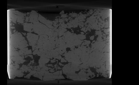 k. datortomografi. Detta innebär att provet röntgas, och gör det möjligt att skilja mellan porer och fast material. Metoden ger en tredimensionell bild av porsystemet.