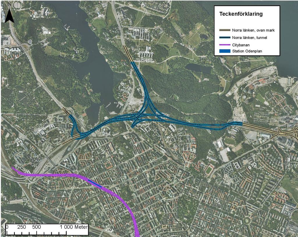 Sidan 6 av 24 Figur 3 Pågående stora infrastrukturprojekt i anslutning till planområdet Det största projektet som påverkar området är Norra länken.