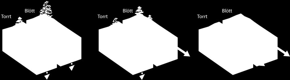 Markens infiltration exempel Sand Morän Lera Infiltration (mm/h) 160 40 4