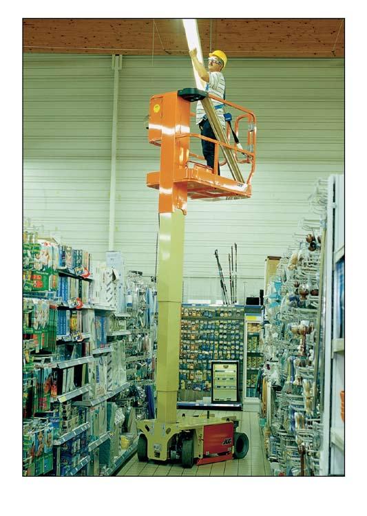 Saxliftar För inomhusbruk Pelarlift JLG 1230 ES Plattformshöjd lägsta Lägsta totala höjd Lägsta transporthöjd Plattformslängd Plattformsbredd Maxlast