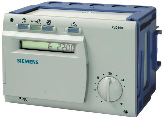 AA 8 Styr- och övervakningssystem UCB Styrfunktionsenhet för temperatur 2 510 Fjärrvärmeregulator för en värmekrets samt tappvarmvatten RVD120-A RVD140-A.