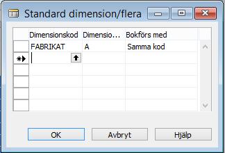 Det finns även möjlighet att mata in artikelkategorikod (uppdelat på nya och beg.) som påförs de artiklar som upprättas via modellbasen.