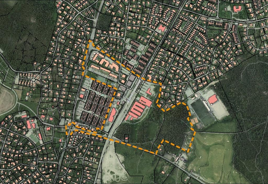 START-PM Förslag till ungefärlig avgränsning av programområde för Täby kyrkby centrum. Exakt avgränsning bestäms under programarbetet. 1.