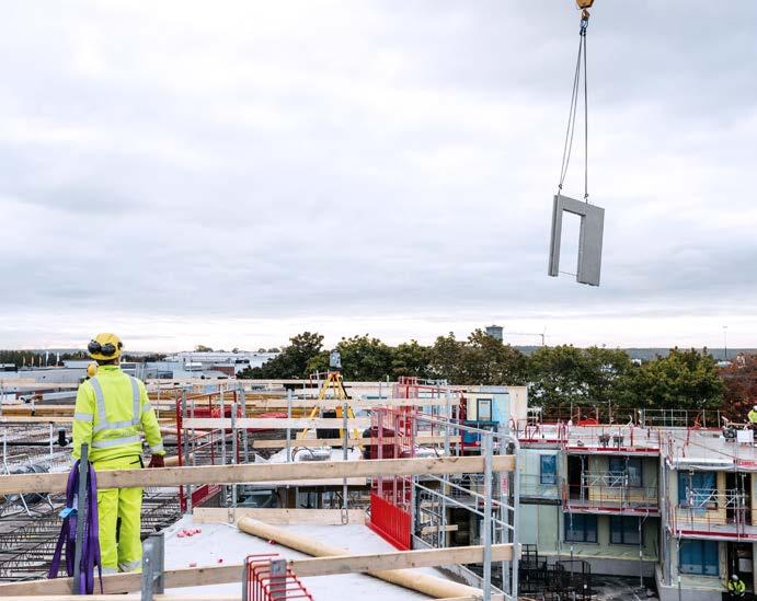Igjutning i vägg När elementet är färdigmonterat ska fogar spacklas och undersidan tätas. Före ig jutning ska, för god vidhäftning, elementen och mellanrummet befrias från allt löst material.