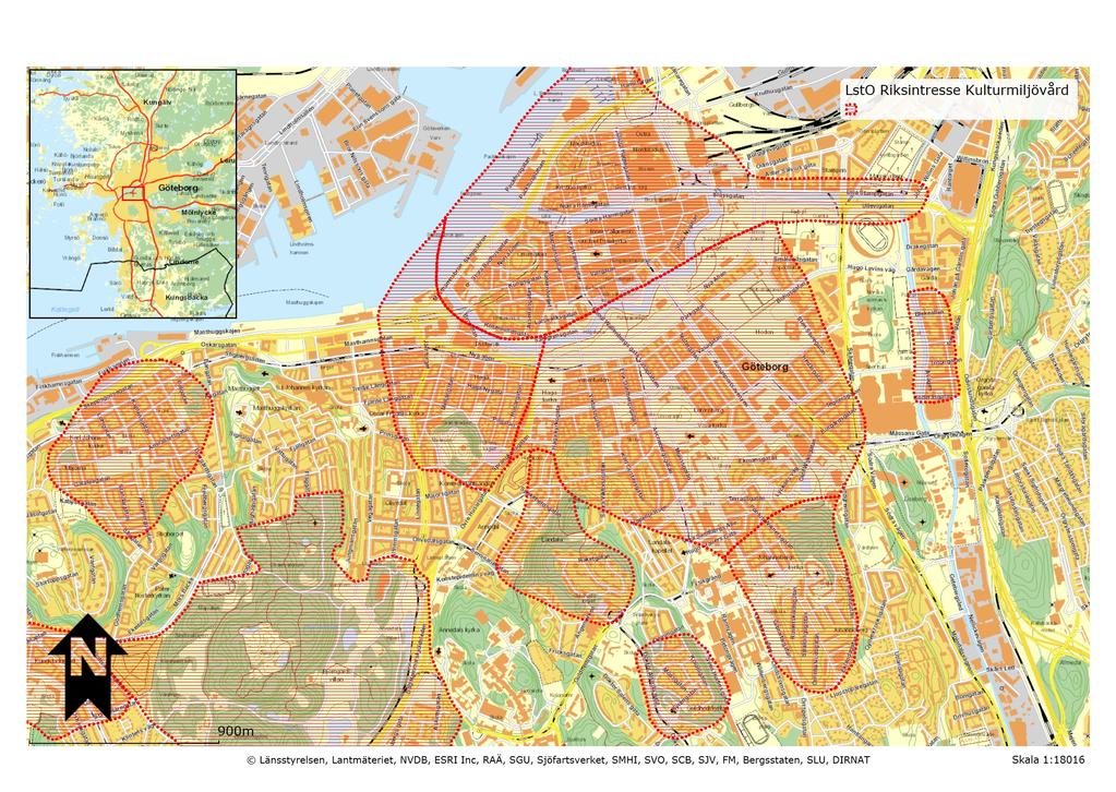 Fördjupad kulturmiljöbeskrivning för Inledning Befintligt skydd vallgraven med parkbältet, Haga Masthugget och Vasastaden med omnejd.
