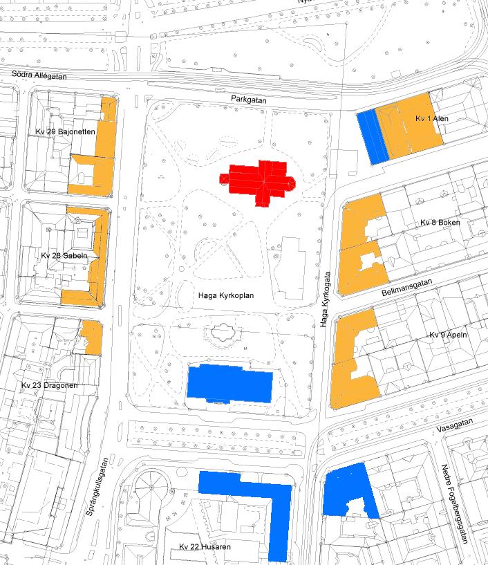 Inledning Skyddade byggnader Byggnaderna i parken samt den omgivande