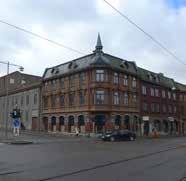 Byggnaderna längs Sprängkullsgatan och Haga Kyrkogata är försedda med skydd