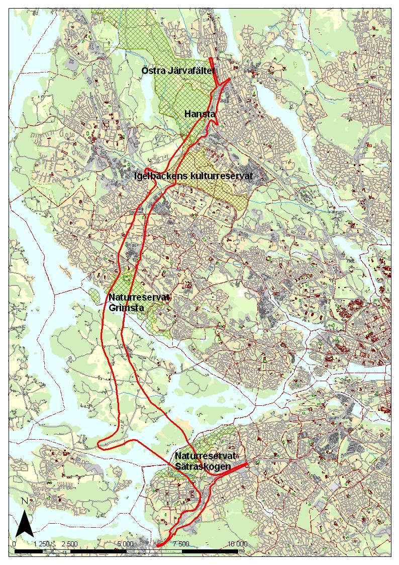 E 4 Förbifart Stockholm Kartan visar
