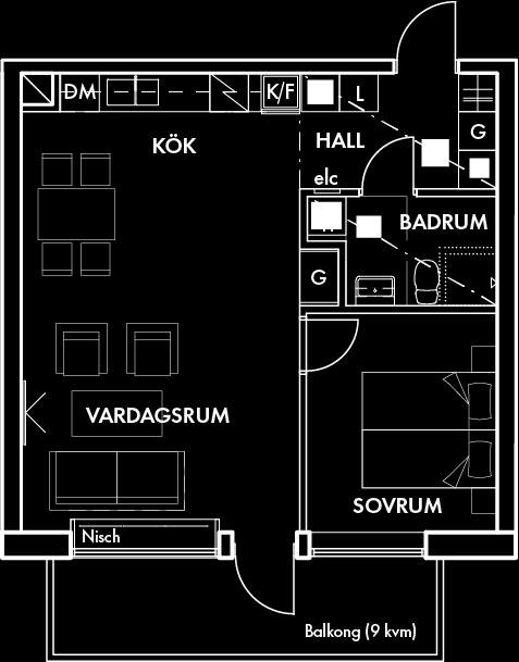 Torktumlare Elcentral Undertak Behöver du två sovrum så finns möjligheten att addera ett spännande andra rum(1).