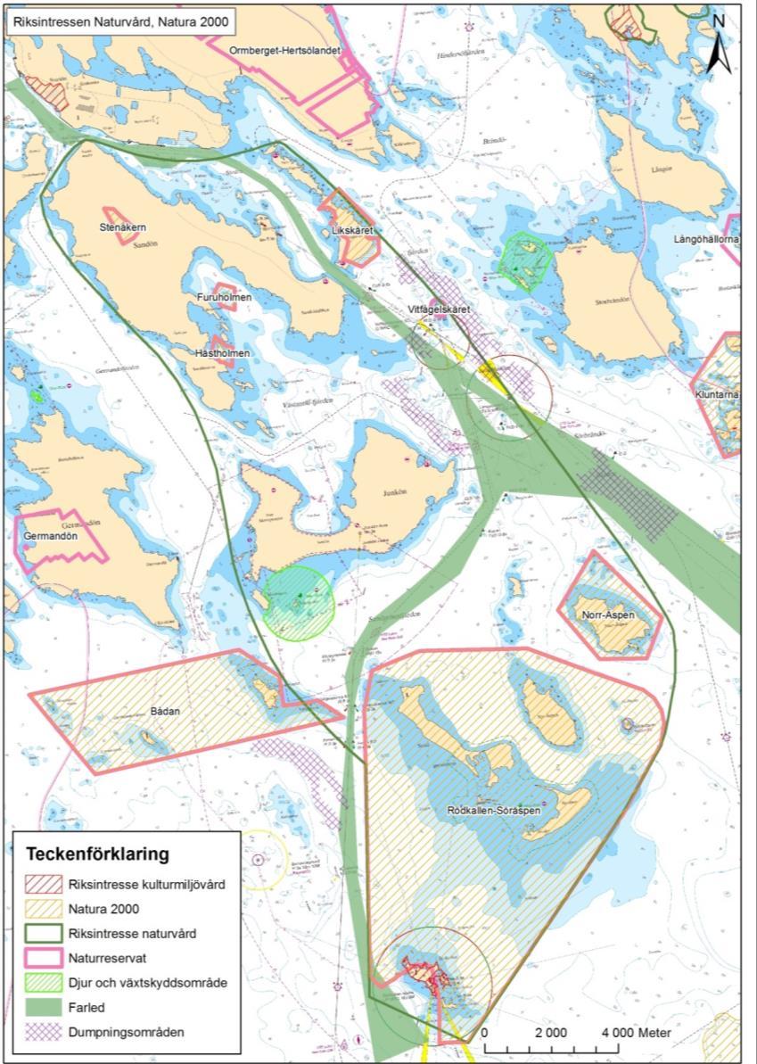 Riksintressen Riksintresse MB 4 kap, hela området Riksintresse friluftsliv, hela området