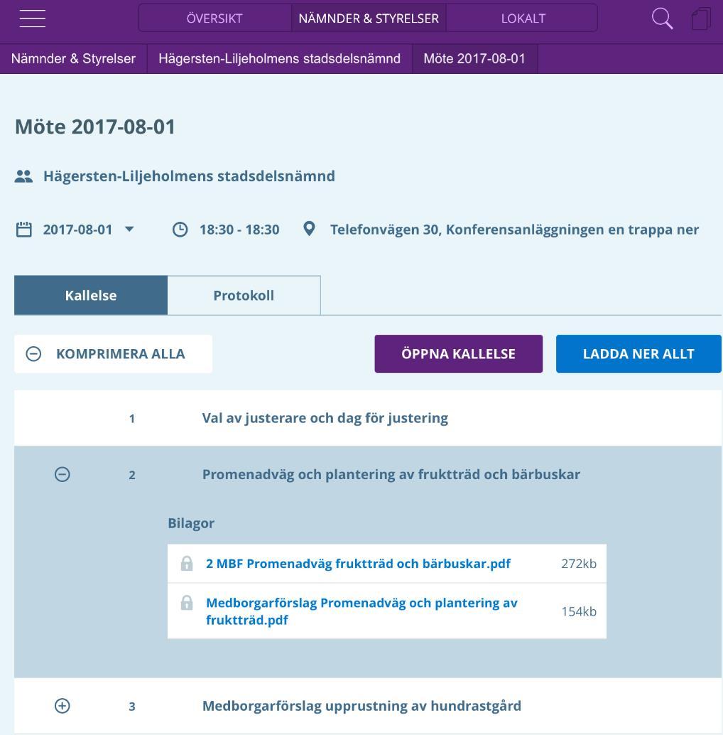 2.7 Öppnade dokument-listan Alla dokument som öppnas visas i en lista.