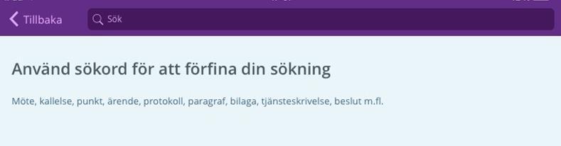 operation. 1. Tryck på Sök-knappen överst i appen [1].
