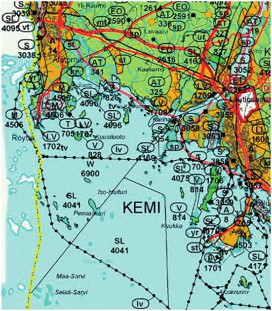 2 Planområdets läge på kartan. 2. Mål Målet är att göra upp en delgeneralplan för att den vindkraftspark som redan finns på stranden av Röyttä ska kunna byggas ut i det närliggande havsområdet.