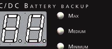 Släckt Normaldrift 1 Blink Nätavbrott 2 Blink Fördröjt nätbortfall, (10 sekunders fördröjning). 3 Blink Laddarfel. Om batterierna ej nått önskad spänning (26,7V) efter fullgjord laddningscykel.