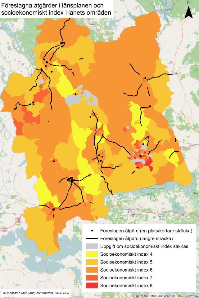 Socioekonomiskt index Andel åtgärder Andel befolkning 4: Hög socioekonomisk status 30 % 3 % 5 73 %