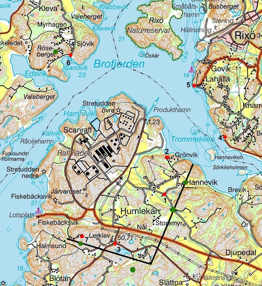 80 BULLERVILLKOR Bullret från raffinaderiet ska begränsas så att det inte ger upphov till högre ekvivalent bullernivå som riktvärde utomhus vid bostäder utanför område detaljplanelagt för