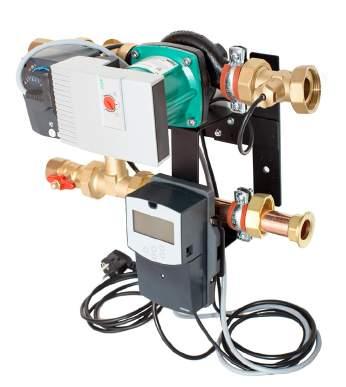 Installera Fluvia Move Push PPG-30-A-W Justering av motordriven blandningsventil Om man vill styra ventilen manuellt kan ratten på motorn dras rakt ut och önskat värde ställas in.