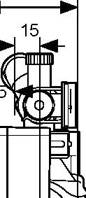 Pumpdiagram Tillgängligt tryck för sekundärkretsen med den inbyggda reglerventilen helt öppen P [kpa a] H [m] 6 50 5 40 4 30 3 20 2 10 1 p-c 0 0 0 0.5 1 1.5 2 2. 5 3 Q [m 2 /h] 0 0.