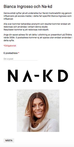 8.7. Bilaga 7. Enkäter Nedan presenteras vår enkät, vi publicerade två enkäter med identiska frågor.