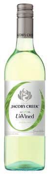 JACOBS CREEK WINES AUSTRALIEN VIN ALKOHOLFRITT Jacob s Creek UnVINED Sparkling Nr 1050466 70,35 kr 75cl 6/kolli Producent Jacob s Creek Druvor Chardonnay, Pinot Noir Ursprungsland Australien Distrikt