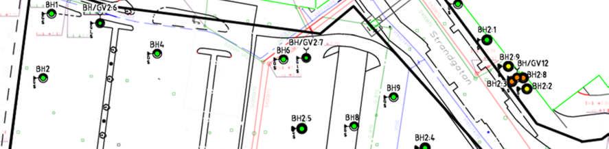 Syftet med dessa undersökningar var att undersöka mark och grundvatten med avseende på eventuella föroreningar inför en förändring av detaljplanen i området från parkering och handel till lägenheter,