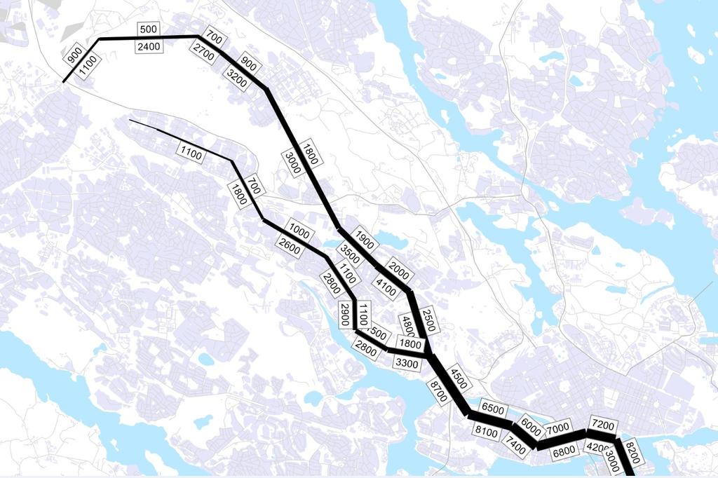 med fyraminuterstrafikering. Figur 5.