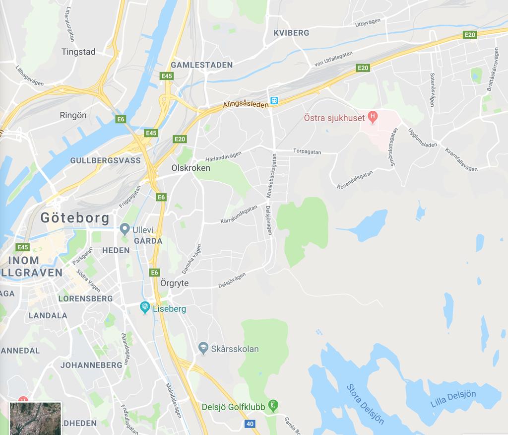 VIKTIGA PLATSER UNDER GOTHIA CUP Kartan nedan visar platser som vi kommer att besöka under cupen för våra inledande matcher och sociala aktiviteter.