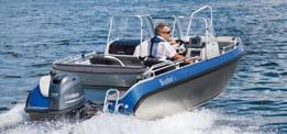 Aluminiumskrovet gör Buster stabil och lättstyrd, en stor fördel när du rör dig på främmande vatten. Du kan också köra båten helt nära land vid strandhugg.