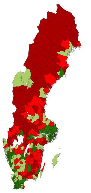 137 909 Norrköping 137 035 Jönköping 133 310 Bjurholm 2 453 Sorsele 2 516 Dorotea 2 740 Åsele 2 832 Arjeplog 2