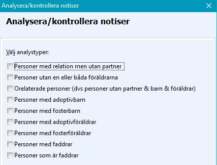 11 Utskrift av söklista. Gå tillbaka till Familjeöversikten och upprepa punkt 1. och punkt 2.