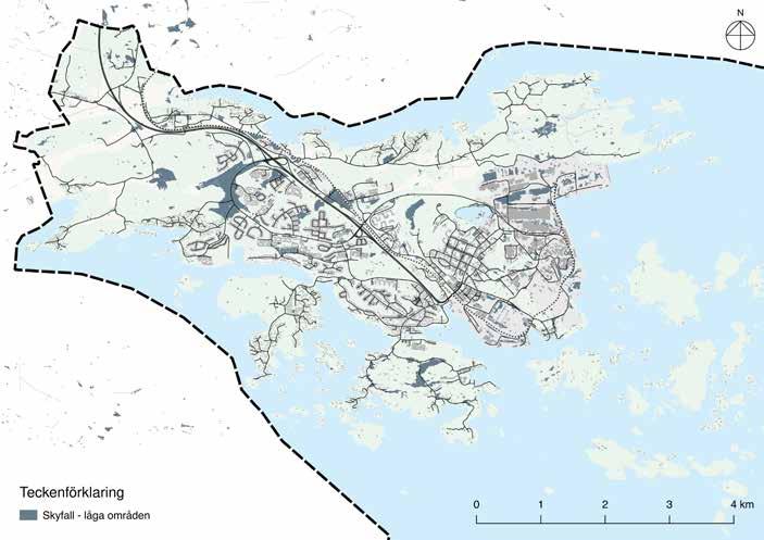 Dessa områden bör hanteras med åtgärder som förhindrar att havshöjningen påverkar bebyggelsen.