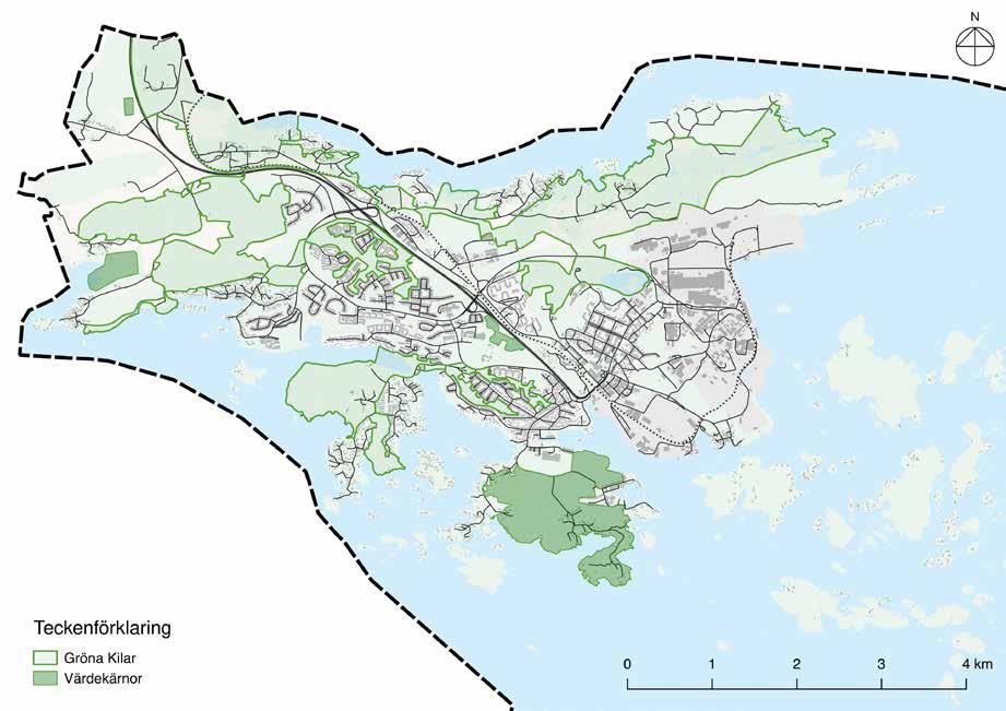 Grönskade natur Grön infrastruktur Med en ökad förtätning och bebyggelseutveckling blir den gröna infrastrukturen ännu viktigare för Oxelösunds medborgare.