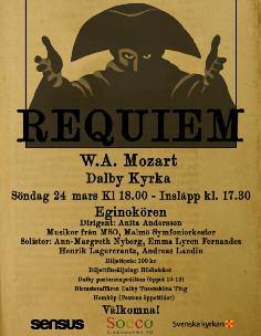 REQUIEM Wolfgang Amadeus Mozart Historien började 1791 då en okänd man knackade på dörren och tyst överlämnade ett brev med beställning av ett Requiem.
