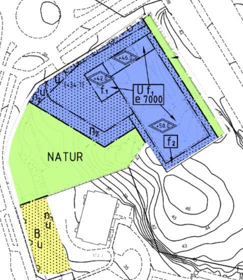 3 (8) Gällande detaljplan 350, området som berörs av ändringen är den blå markerade ytan.