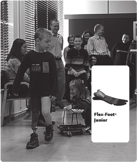 Protesfötter Flex-Foot Junior Flex-Foot Junior är speciellt framtagen för barn och är tillverkad i 100 % kolfiber för bästa möjliga styrka och flexibilitet.
