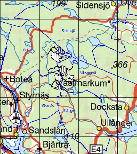 Arkeologicentrum AB Figur 1. Undersökningsområdet ligger NÖ om Kramfors. De två projektområdena är markerade med svart skraffering. Underlag: Sverigekartan Lantmäteriet, Gävle 2009.